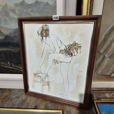 Lot 1590 - After Bernard Dufour, a ballet dancer. Giclee...