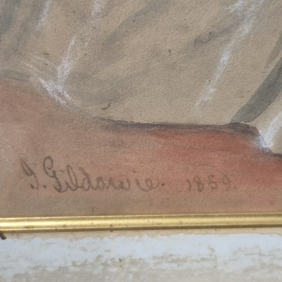 Lot 1592 - A large late Victorian pastel study of a lady...