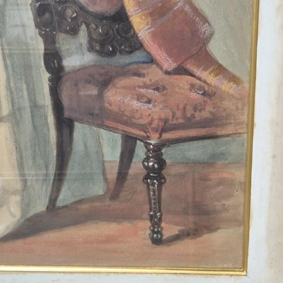 Lot 1592 - A large late Victorian pastel study of a lady...