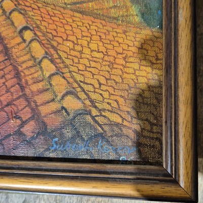 Lot 1593 - Two 20th century eastern oil paintings. signed...