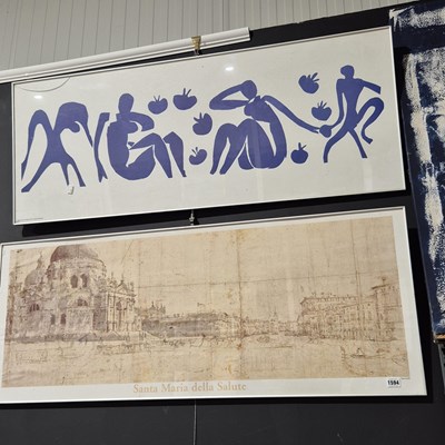 Lot 1594 - Two large contemporary oil/acrylic on canvas...