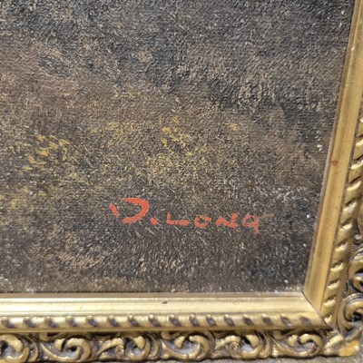 Lot 1595 - Two landscape oil paintings.