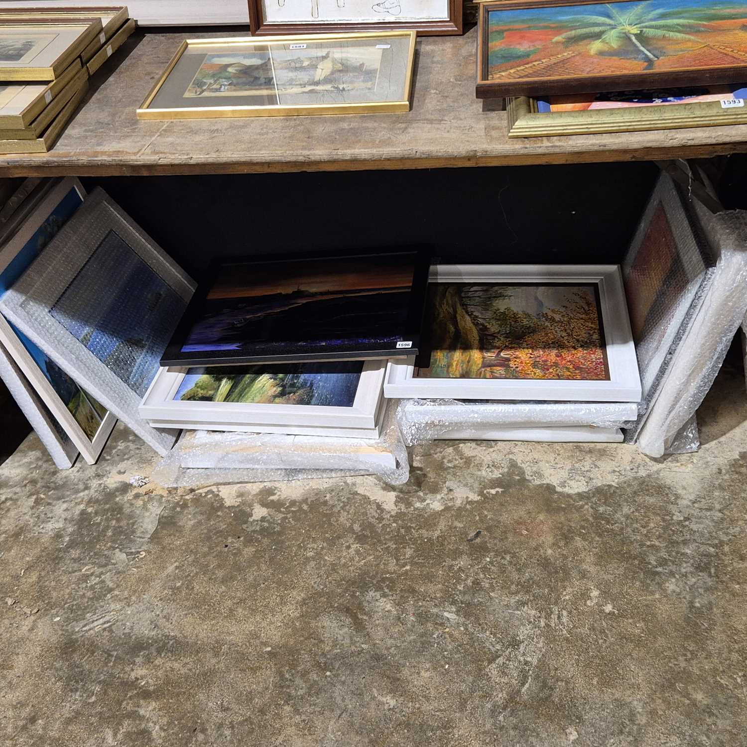 Lot 1596 - A large collection of new framed artworks,...