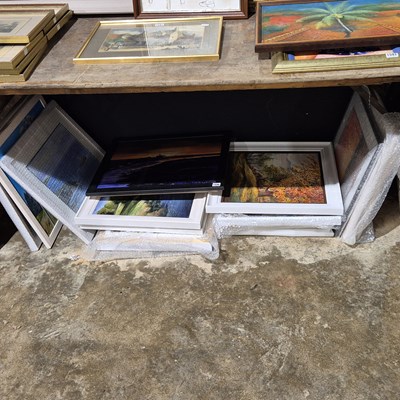 Lot 1596 - A large collection of new framed artworks,...