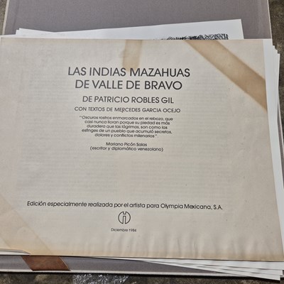 Lot 1603 - Patricio Robles Gil. A 1984 folio of signed...