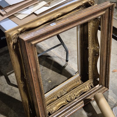 Lot 1614 - Three 19th-century style gilt picture frames.