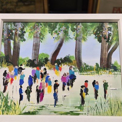 Lot 1615 - Ten various modern paintings, mainly acrylic...