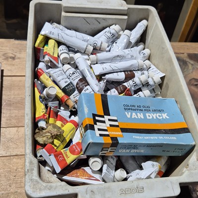 Lot 1620 - A large selection of goache paints and oils