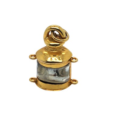 Lot 1018 - A vintage 9ct gold charm modelled as a ship's...