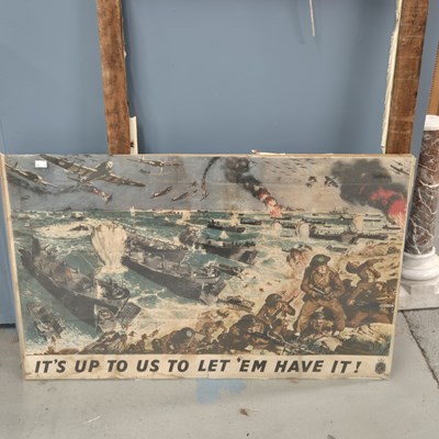 Lot 1189 - A framed WWII print of combined forces...