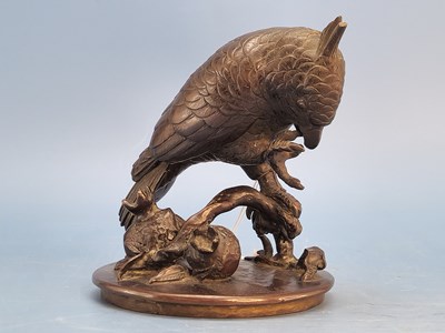 Lot 1203 - An early 20th century Japanese bronze figure...