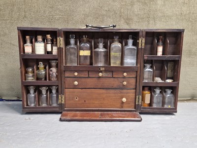 Lot 1204 - A 19th century mahogany apothecariy's chest,...