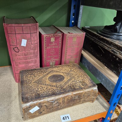 Lot 471 - An 1836 bible, Kelly's handbooks for 1945 and...