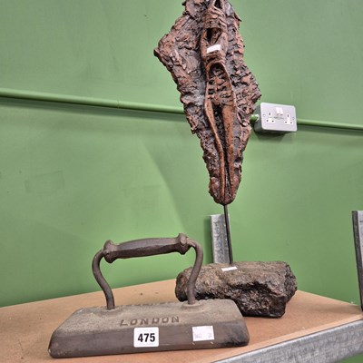 Lot 475 - A composition sculpture of a skeleton together...
