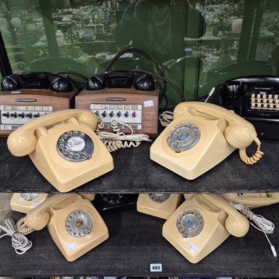Lot 482 - Eight telephone sets together with three...