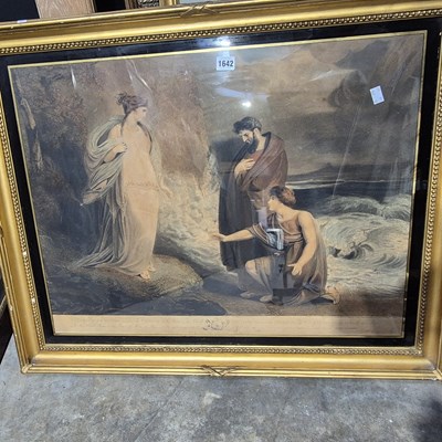 Lot 1642 - Two large 19th Century hand coloured prints in...