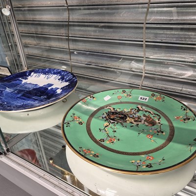 Lot 522 - An Enoch Wood Warwick Castle blue and white...