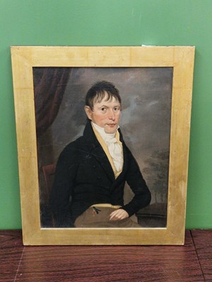 Lot 1218 - Early 19th century, a portrait of a gentleman...