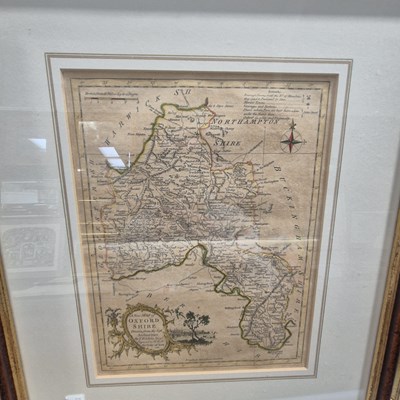 Lot 1653 - An antique map of Oxfordshire and two others.