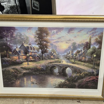 Lot 1674 - A large print after Thomas Kinkade.