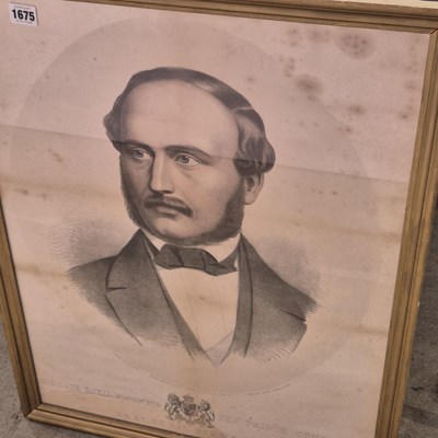 Lot 1675 - A Portrait print of the Prince Consort Prince...