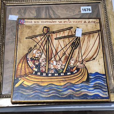 Lot 1676 - Two watercolours and other pictures (4)