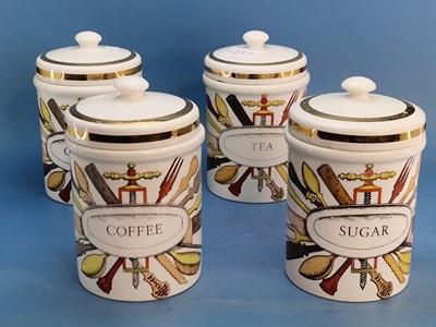 Lot 1237 - Two Fornasetti 'Coffee' storage jars and...