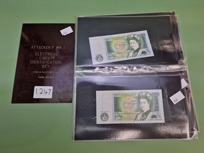 Lot 1247 - Eight Queen Elizabeth II one pound notes...