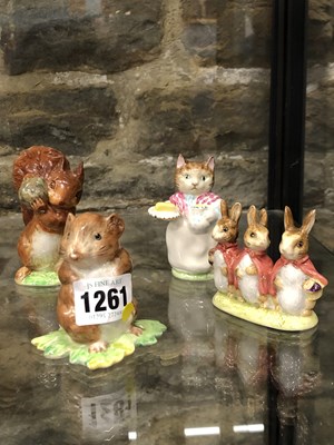Lot 1261 - Four Beswick Beatrix Potter figurines
