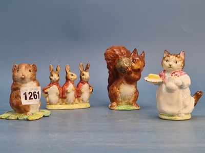 Lot 1261 - Four Beswick Beatrix Potter figurines