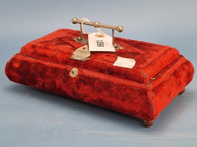 Lot 1266 - An early 20th century red velvet Cadbury's...