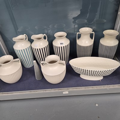 Lot 562 - Hornsea wares: vases, ewers and a salt