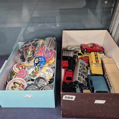 Lot 566 - A collection of toy vehicles together with a...