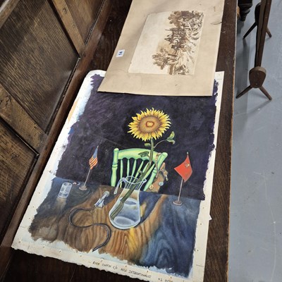 Lot 14 - Two watercolours