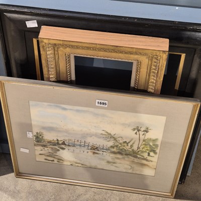 Lot 1695 - A watercolour and a gilt frame.
