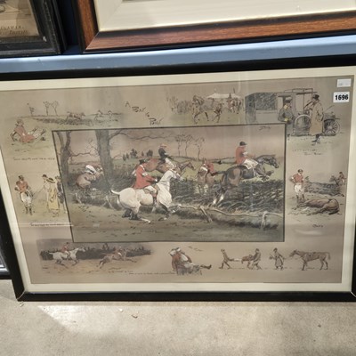 Lot 1696 - Two large antique sporting prints.