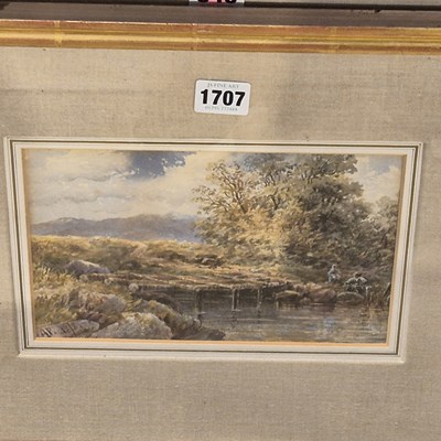 Lot 1707 - A. Phipps, two landscapes, watercolours,...