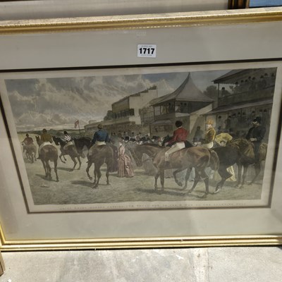 Lot 1717 - Ascot races, horses passing the royal box. a...