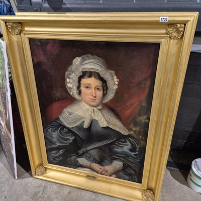 Lot 1735 - A pair of large 19th-century oil on canvas...
