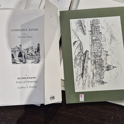 Lot 1755 - A small collection of prints - london views.