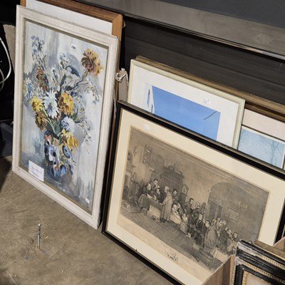 Lot 1793 - A large watercolour still life signed Yolande...