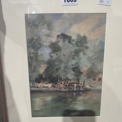 Lot 1805 - Three oriental watercolours.