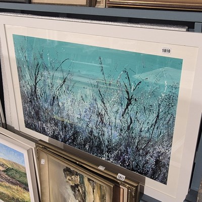 Lot 1810 - Two acrylic paintings, winter trees.