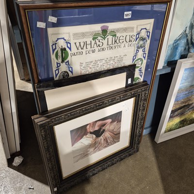 Lot 1817 - A pair of signed prints, a framed print by...