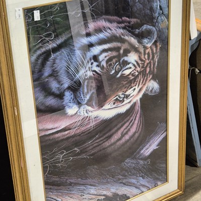 Lot 1820 - A large print of a tiger