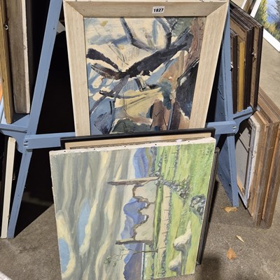 Lot 1827 - Various paintings and prints.