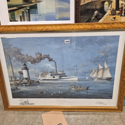 Lot 1832 - A large vintage colour print- The stemship...