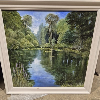 Lot 1836 - Four large acrylic on canvas paintings.