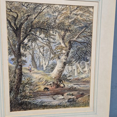 Lot 1843 - Two small watercolours, Decorative prints etc.