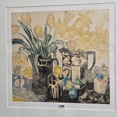 Lot 1846 - Jenny Devereux - tulips and daffodils. a...